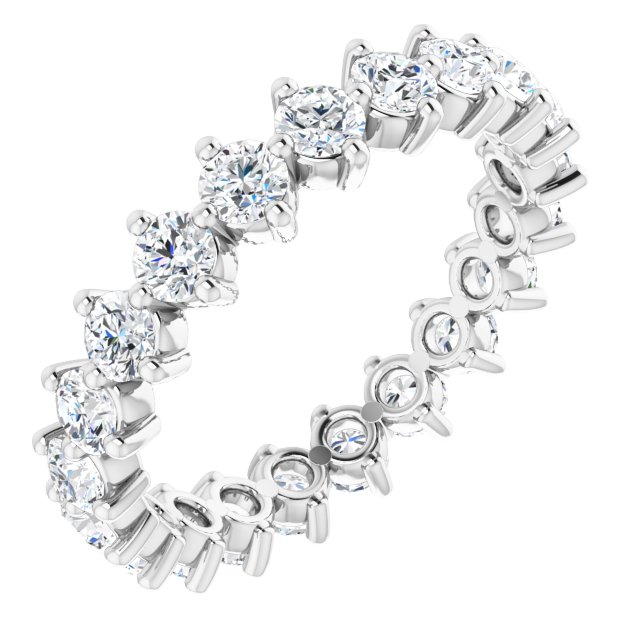 14K Rose Natural Diamond Eternity Band