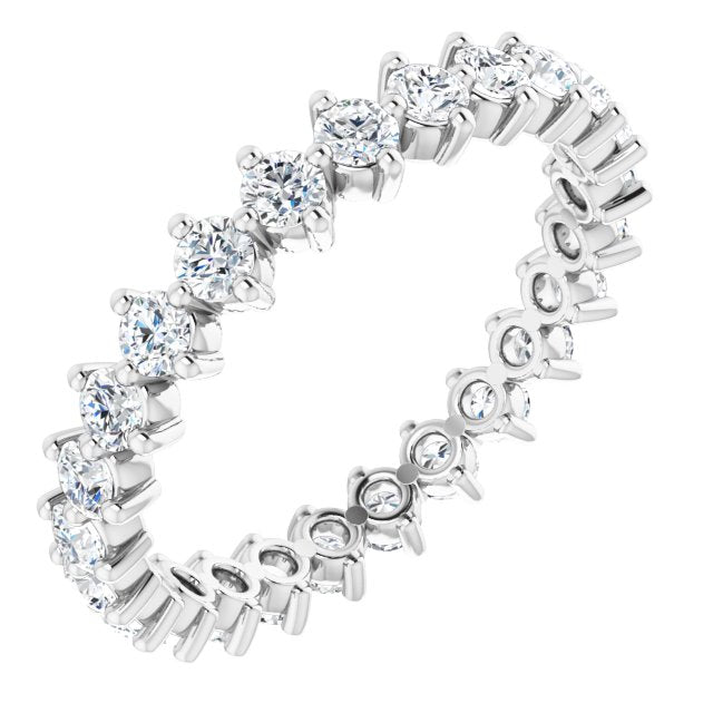 14K Rose Natural Diamond Eternity Band