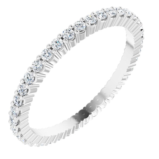 14K Rose Diamond Square Eternity Band