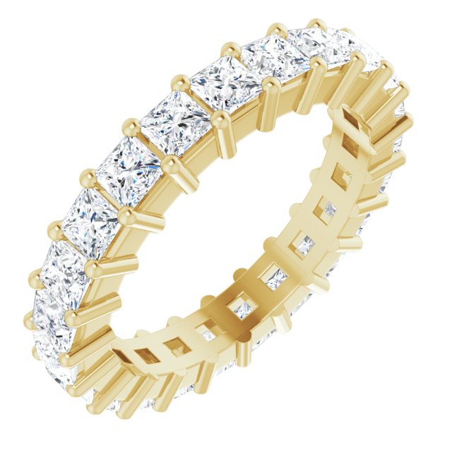 14K Rose Diamond Square Eternity Band