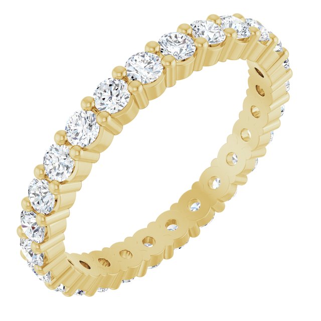 14K Rose Diamond Square Eternity Band