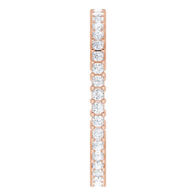 14K Rose Diamond Square Eternity Band