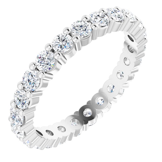 14K Rose Diamond Square Eternity Band