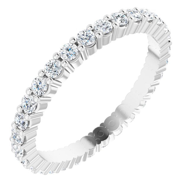 14K Rose Diamond Square Eternity Band