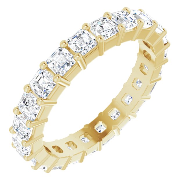 14K Rose Diamond Square Eternity Band