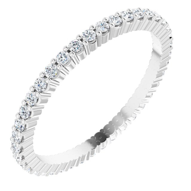 14K Rose Diamond Square Eternity Band