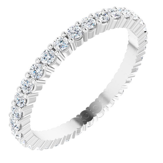 14K Rose Diamond Square Eternity Band