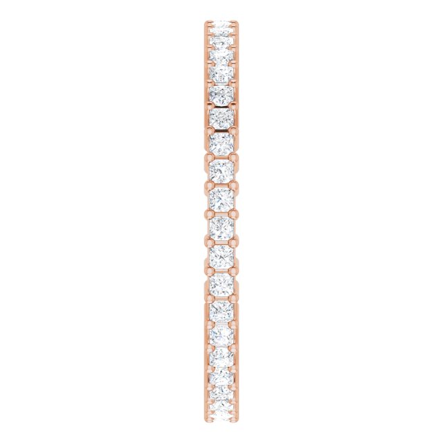 14K Rose Diamond Square Eternity Band