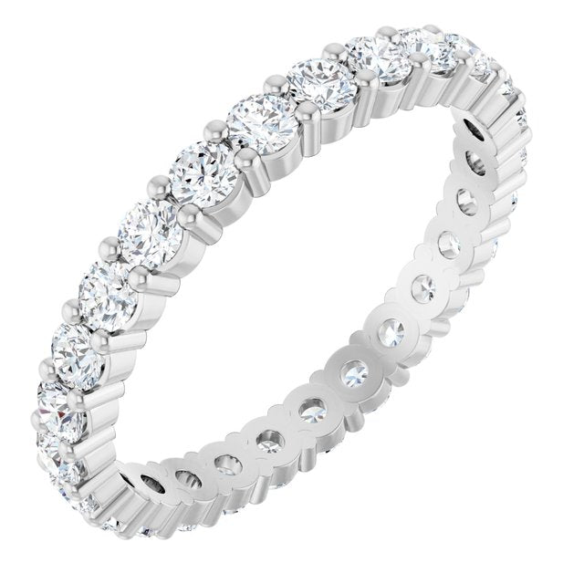 14K Rose Diamond Square Eternity Band
