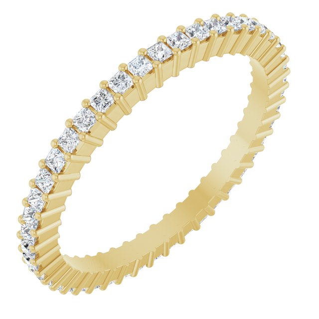 14K Rose Diamond Square Eternity Band