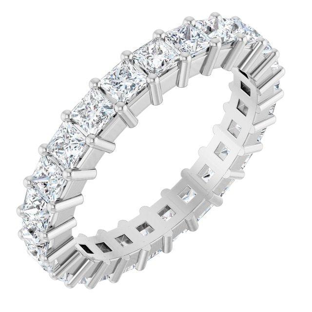 14K Rose Diamond Square Eternity Band