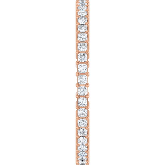 14K Rose Diamond Square Eternity Band