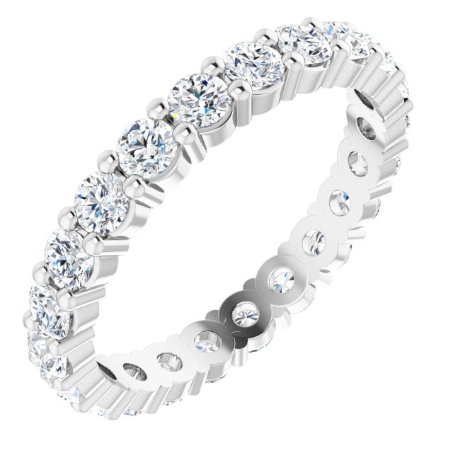 14K Rose Diamond Square Eternity Band