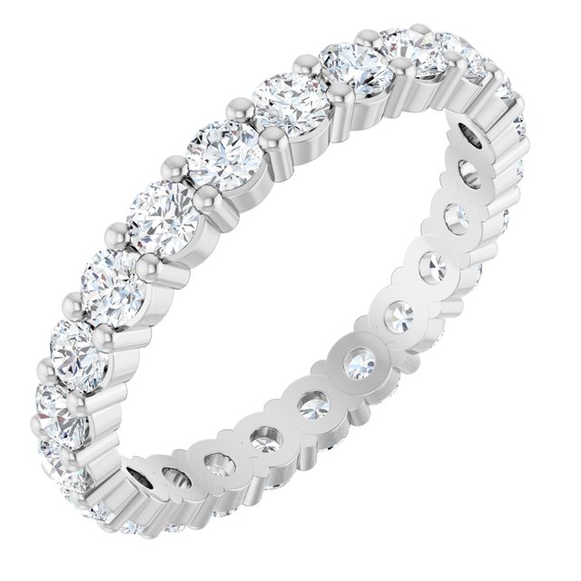 14K Rose Diamond Square Eternity Band