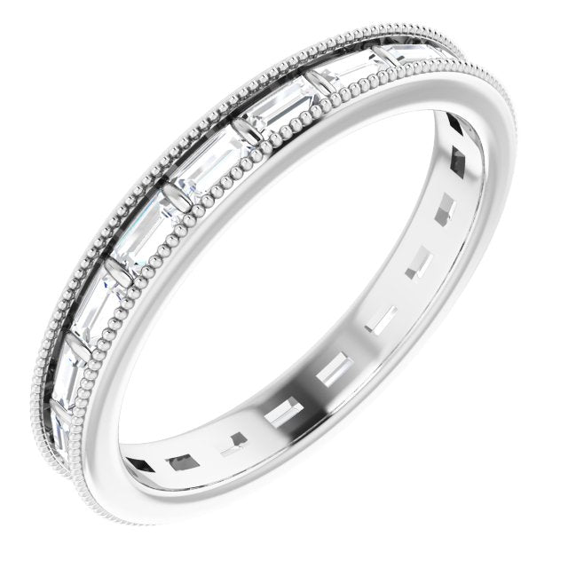 14K White Diamond Eternity Band