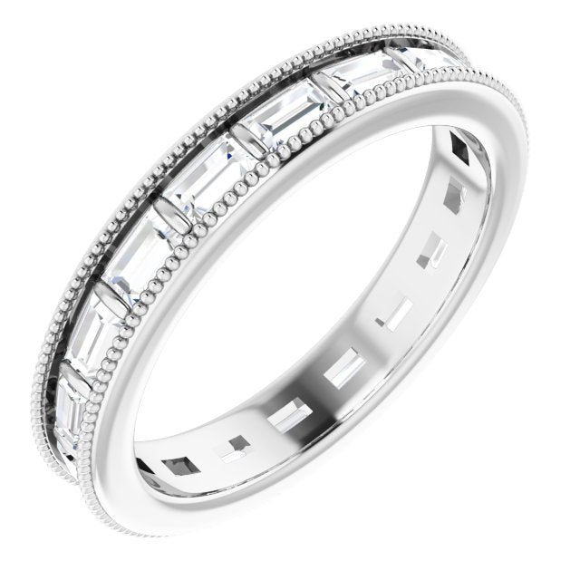 14K White Diamond Eternity Band