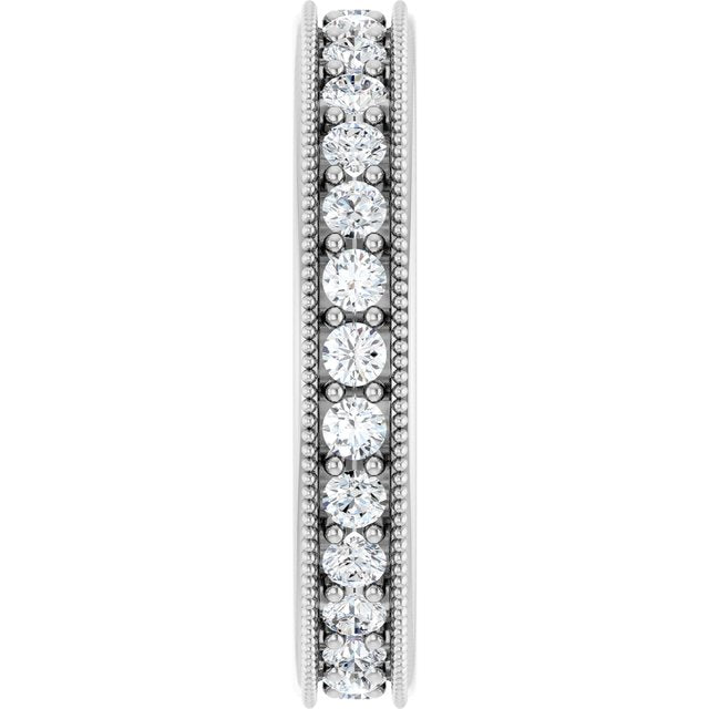 14K White Diamond Eternity Band