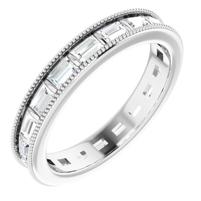 14K White Diamond Eternity Band