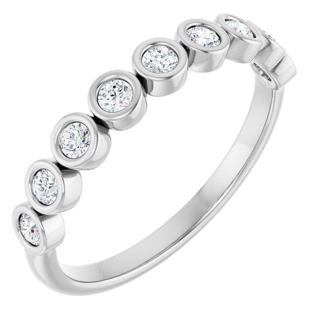 14K Rose Natural Diamond Anniversary Band