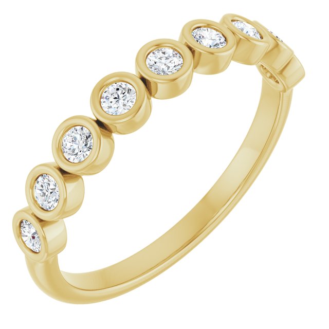 14K Rose Natural Diamond Anniversary Band