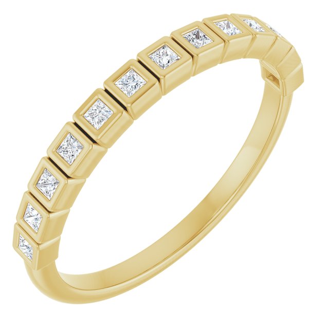 14K Rose Natural Diamond Anniversary Band
