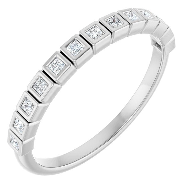 14K Rose Natural Diamond Anniversary Band