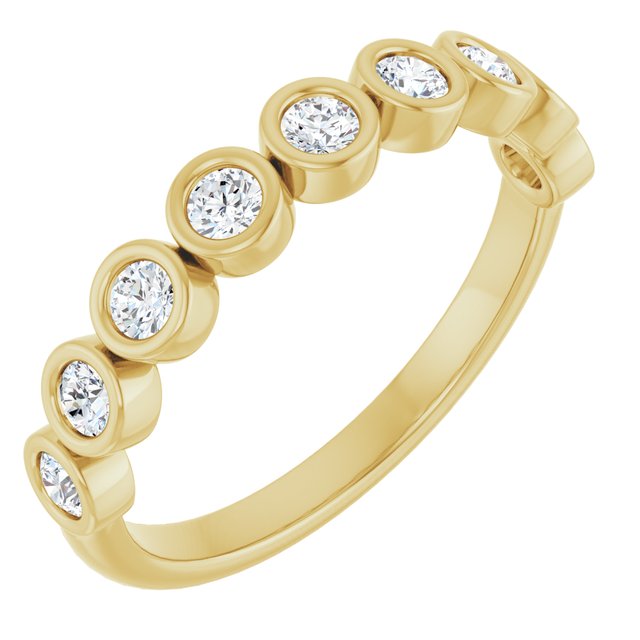 14K Rose Natural Diamond Anniversary Band