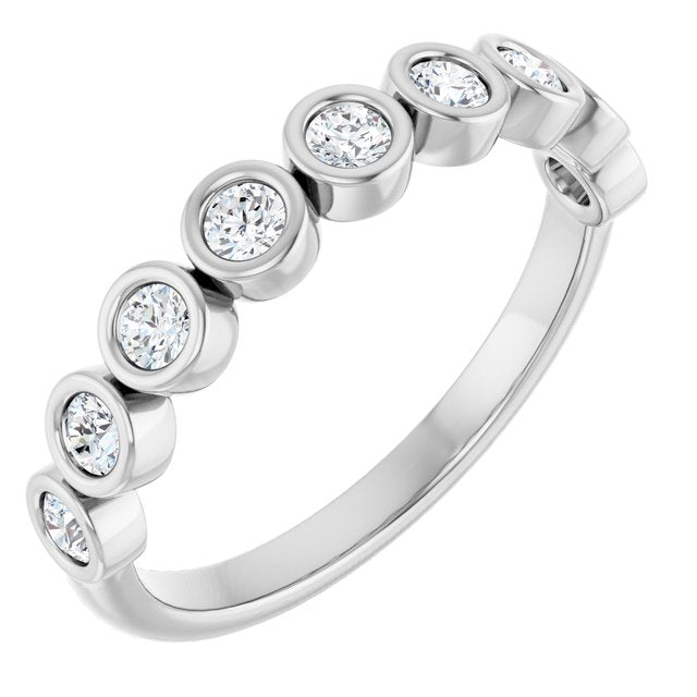 14K Rose Natural Diamond Anniversary Band