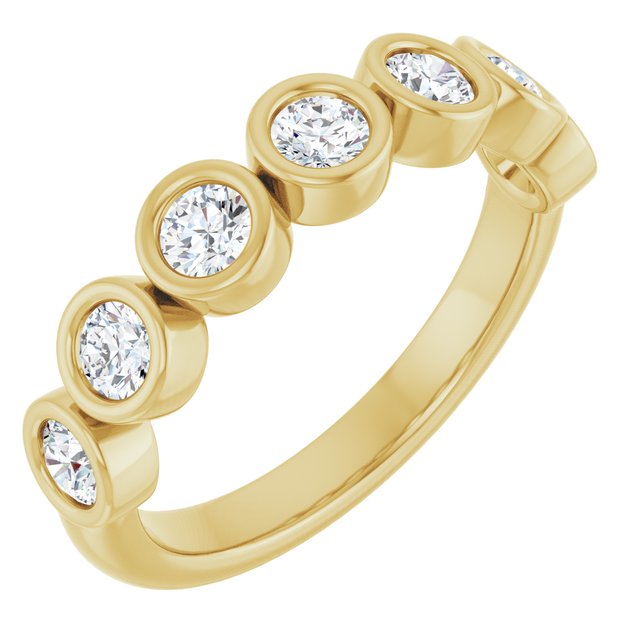 14K Rose Natural Diamond Anniversary Band