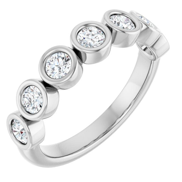 14K Rose Natural Diamond Anniversary Band