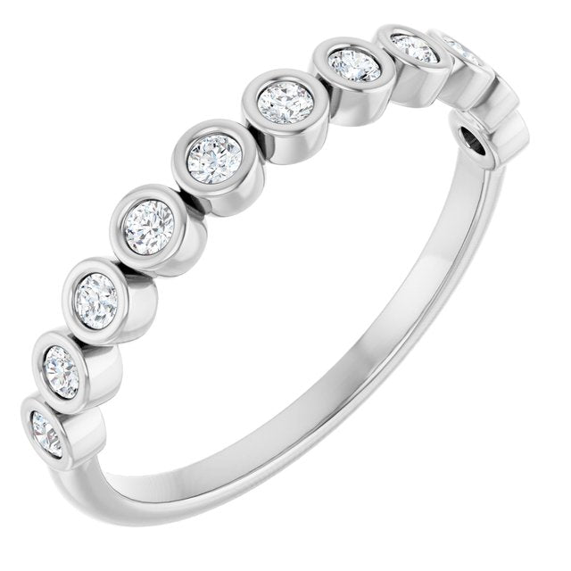 14K Rose Natural Diamond Anniversary Band
