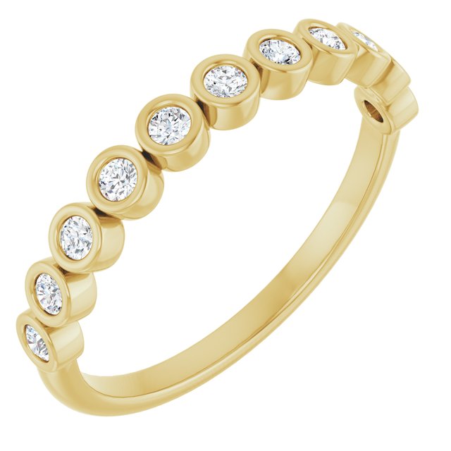 14K Rose Natural Diamond Anniversary Band