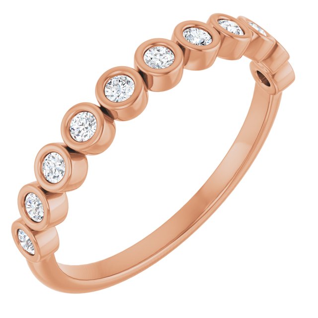 14K Rose Natural Diamond Anniversary Band