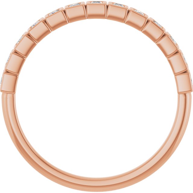 14K Rose Natural Diamond Anniversary Band