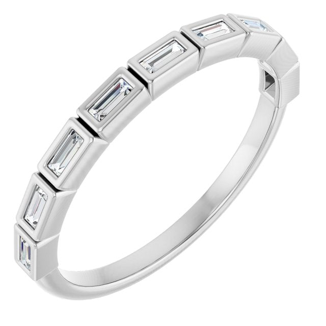 14K Rose Natural Diamond Anniversary Band