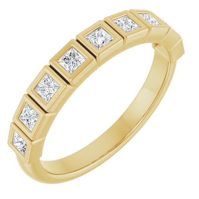 14K Rose Natural Diamond Anniversary Band
