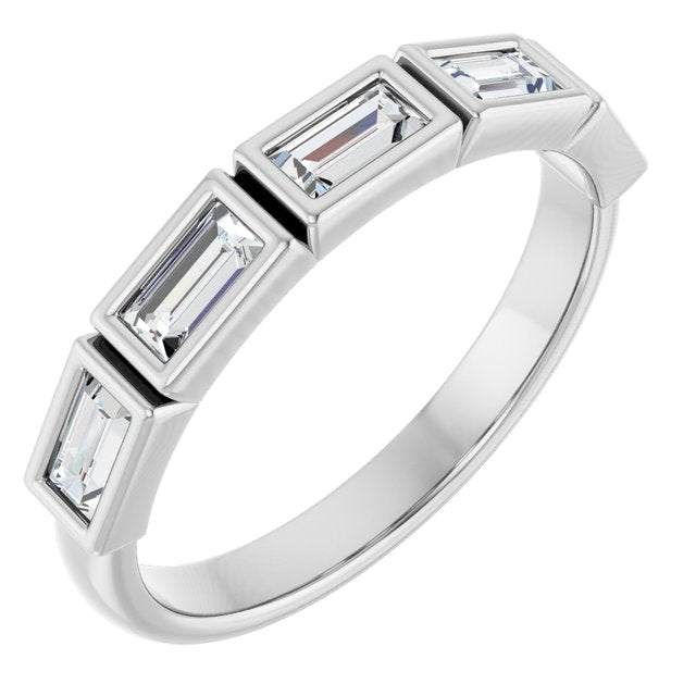 14K Rose Natural Diamond Anniversary Band
