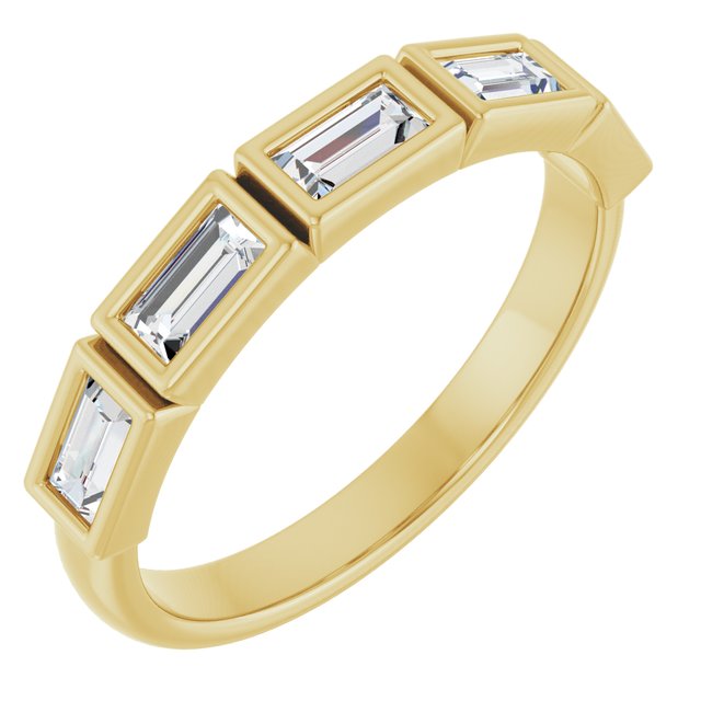 14K Rose Natural Diamond Anniversary Band