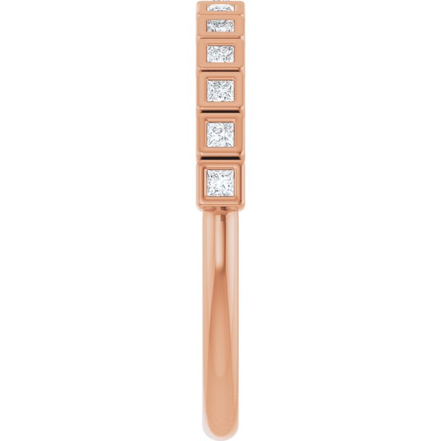 14K Rose Natural Diamond Anniversary Band