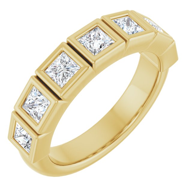 14K Rose Natural Diamond Anniversary Band