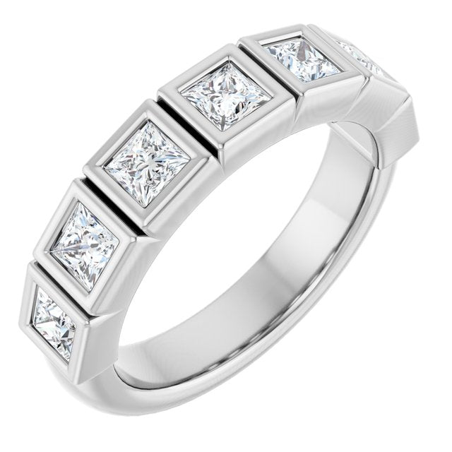 14K Rose Natural Diamond Anniversary Band