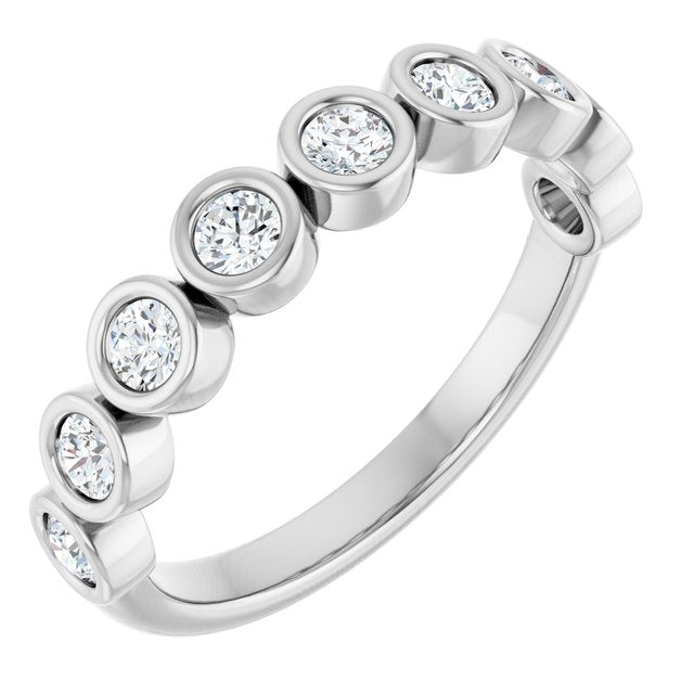 14K Rose Natural Diamond Anniversary Band