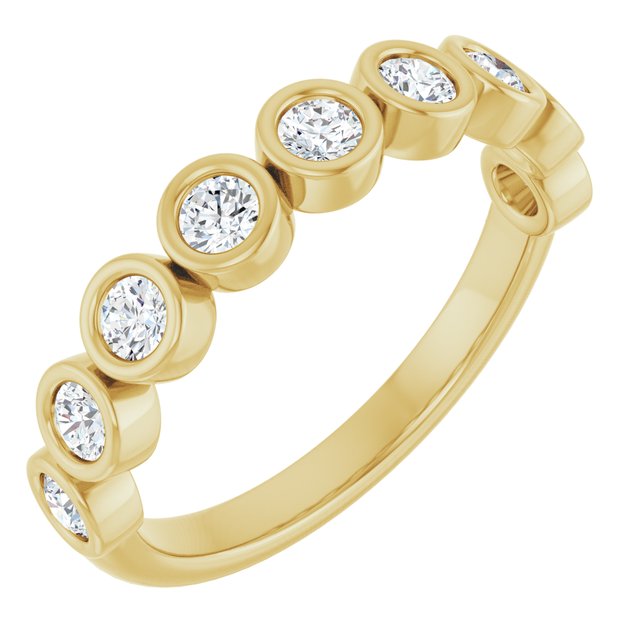 14K Rose Natural Diamond Anniversary Band