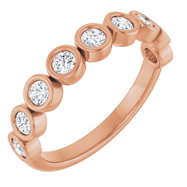 14K Rose Natural Diamond Anniversary Band
