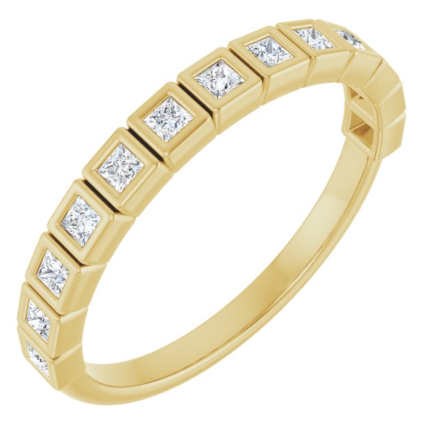 14K Rose Natural Diamond Anniversary Band