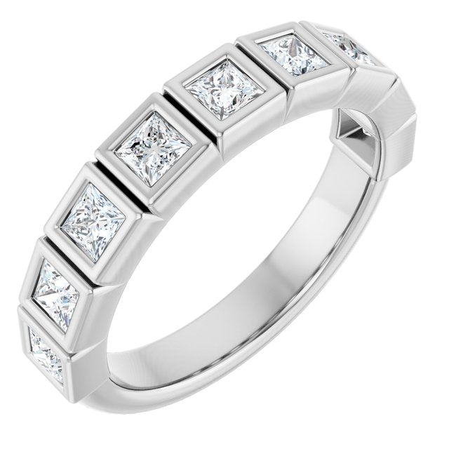 14K Rose Natural Diamond Anniversary Band