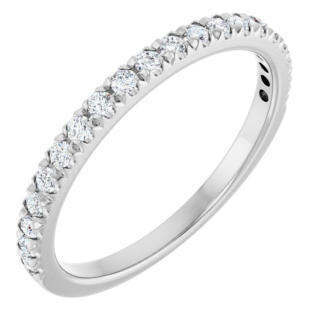 14K Rose Natural Diamond French-Set Anniversary Band