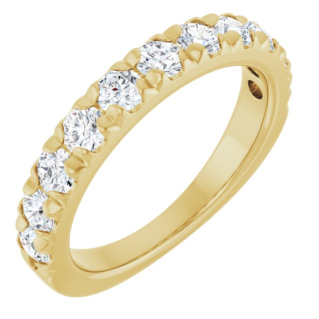 14K Rose Natural Diamond French-Set Anniversary Band