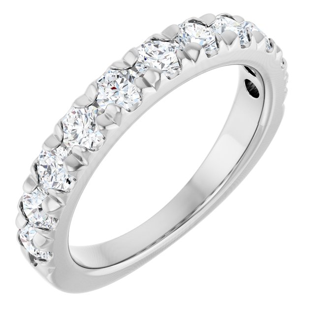 14K Rose Natural Diamond French-Set Anniversary Band