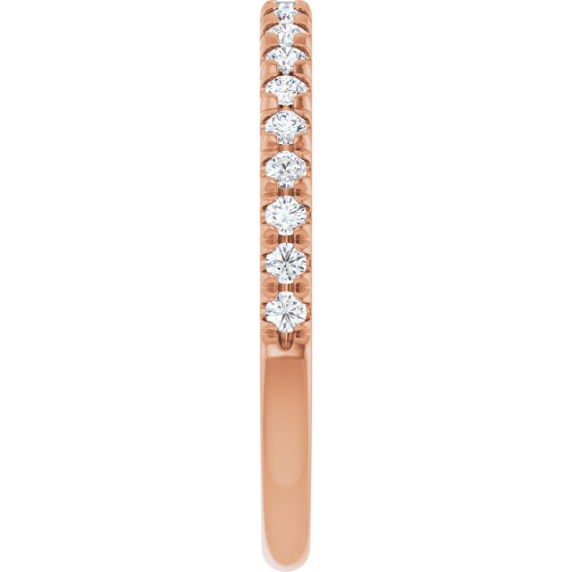 14K Rose Natural Diamond French-Set Anniversary Band